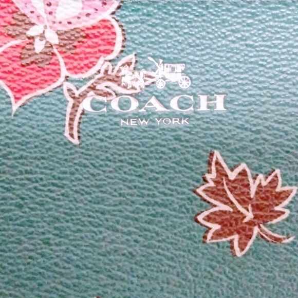 Coach WildFlower Teal Cosmetic Bag - Picture 2 of 9
